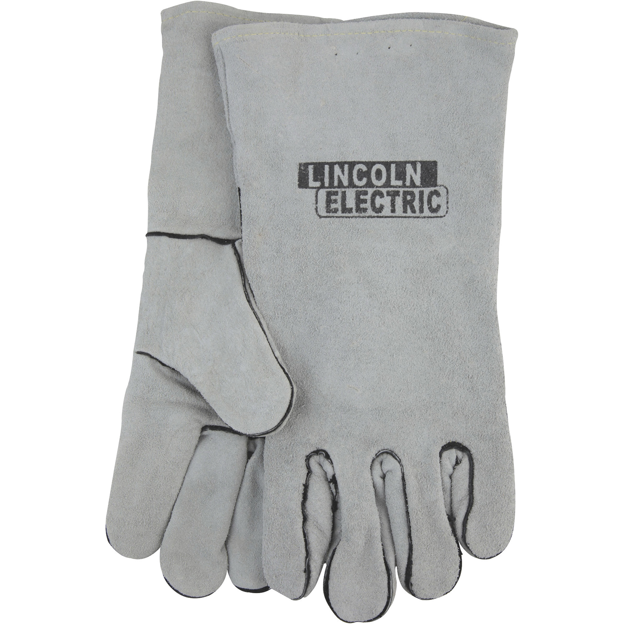 Lincoln Electric Cloth-Lined Leather Welding Gloves, Gray, One Size Fits Most, Model# KH641